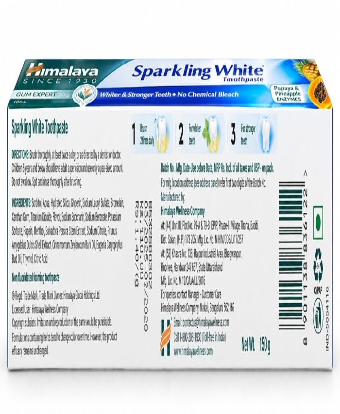 HIMALAYA SPARKLING WHITE TOOTHPASTE
